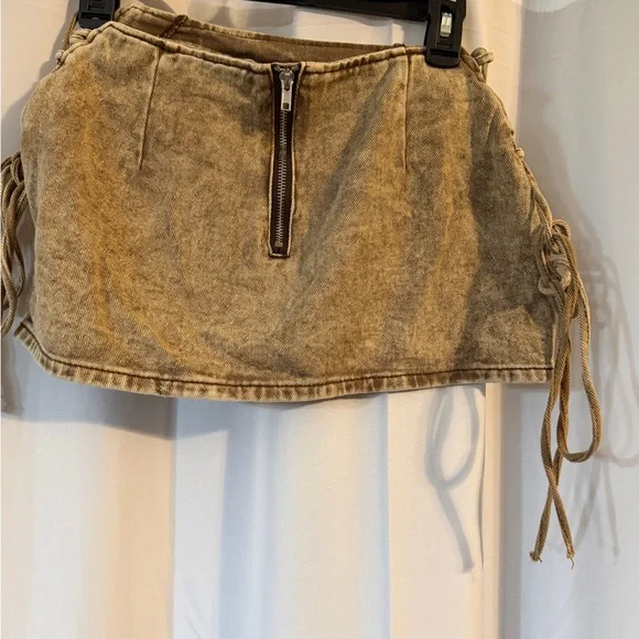 Y2K Pretty Little Things Micro Mini Skirt Lace-Up Festival Coachella - Picture 9 of 13